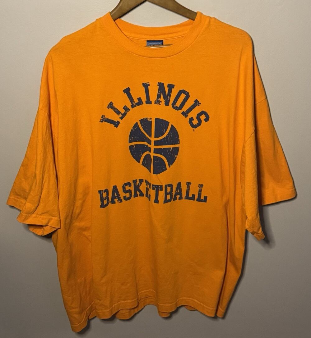 Champs Illinois Basketball Orange T-Shirt Shirt 2XL